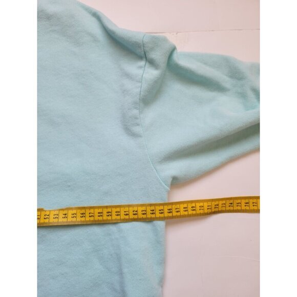 Disney Parks Teal Long Sleeve Fleece Sweatshirt Sequins Size L Mickey Mouse - Picture 10 of 11